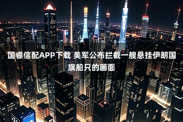 国睿信配APP下载 美军公布拦截一艘悬挂伊朗国旗船只的画面